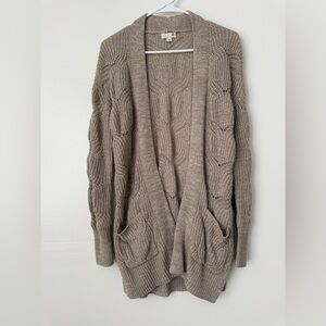 SO Women's Knit Cardigan Sweater - Taupe